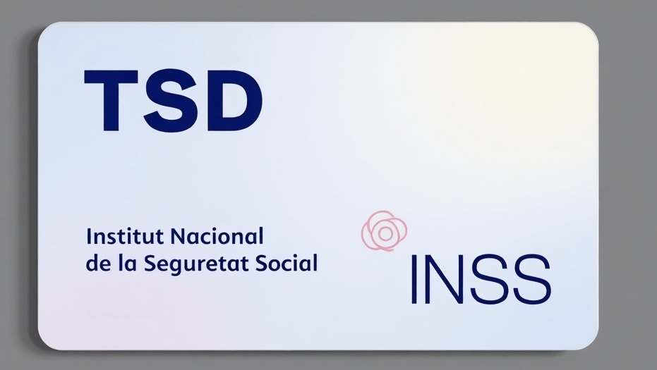 Targeta de plàstic on hi posa TSD i INSS